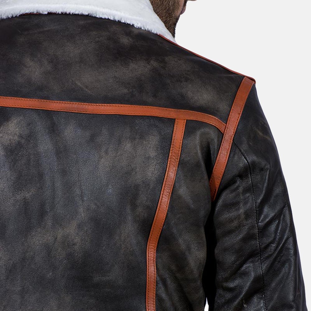 Men's Alpine Brown Fur Leather Jacket
