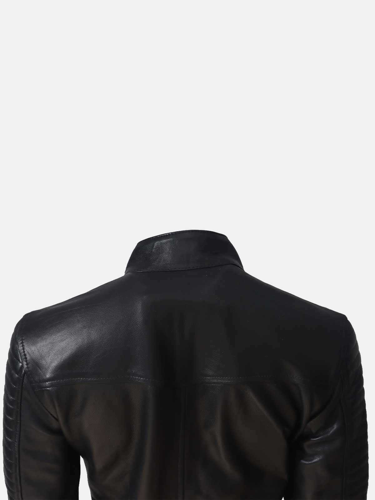 Women's Quilted Cafe Racer Biker Leather Jacket