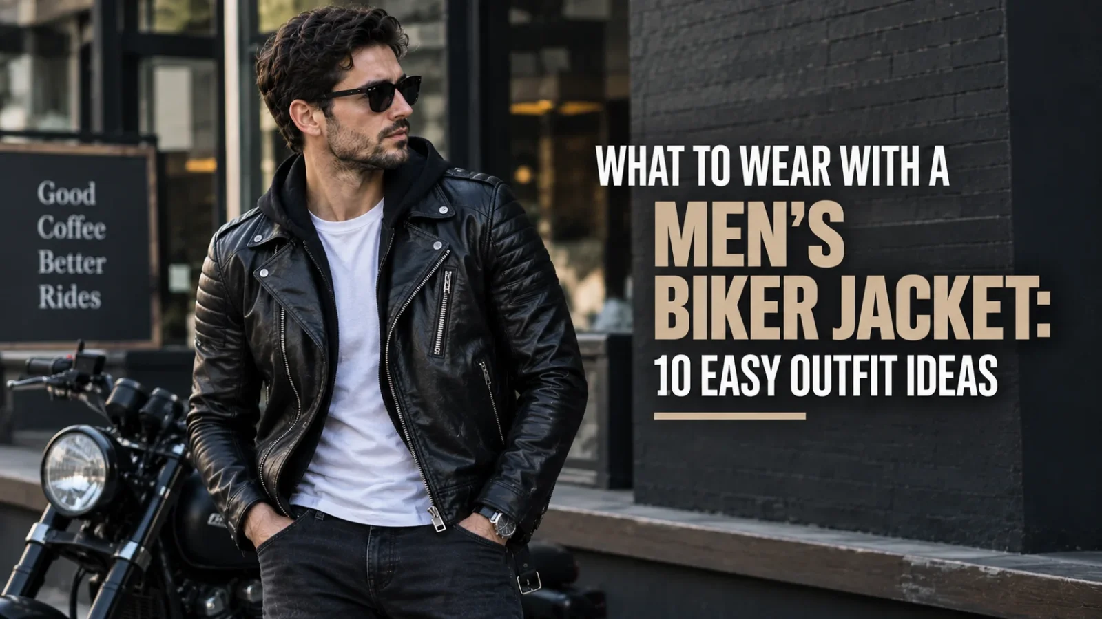 What to Wear With a Men’s Biker Jacket 10 Easy Outfit Ideas - Jeckets